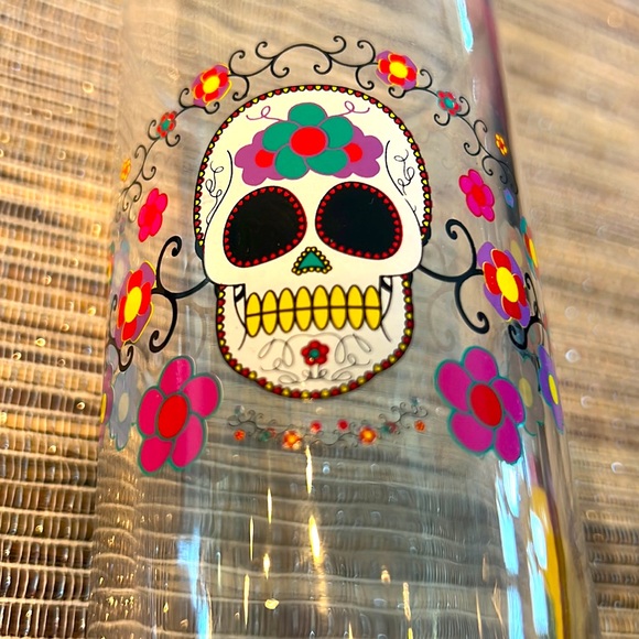 💀Sugar Skulls Hiball Glasses, Set of 4. - Picture 6 of 10